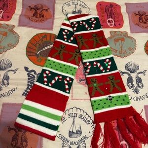 Festive Gingerbread Knit Scarf